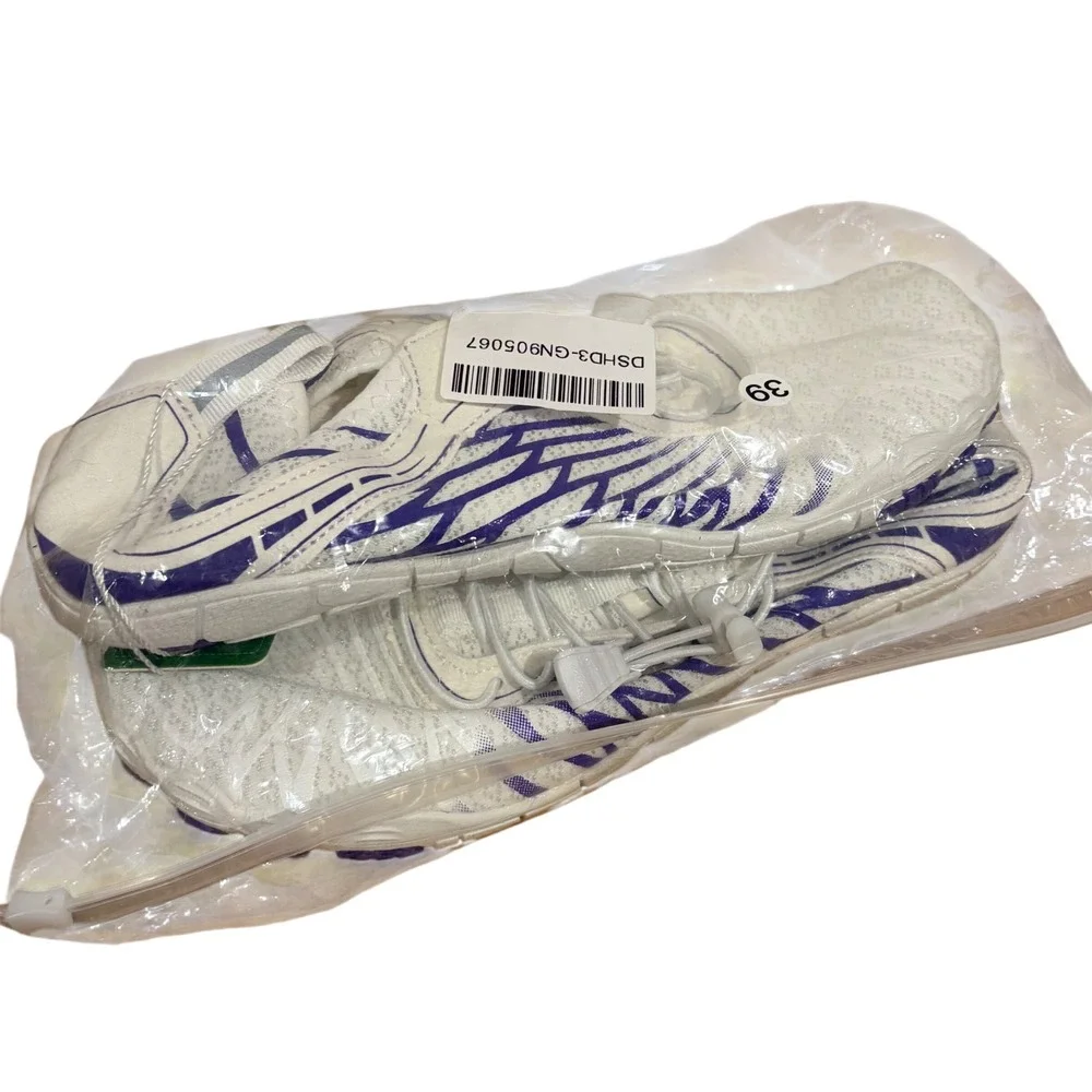 Hike footwear Lorax pro Womens White Purple Barefoot Shoes Athletic Sneaker Sz 8